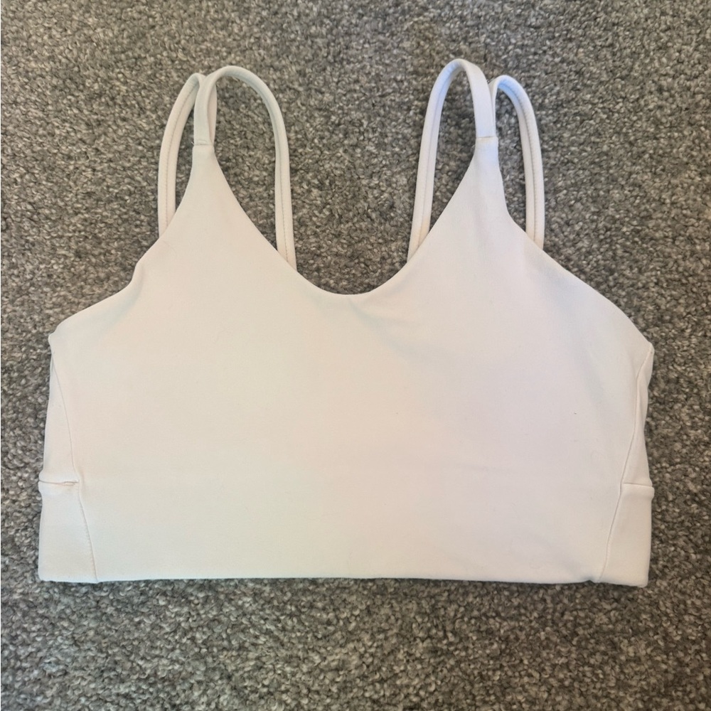 Athleta girls white sports bra Age 12 NWOT